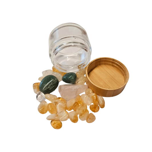 Aventurin-Rosenquarz-Citrin-Mischung: Abundance Blend (160g)