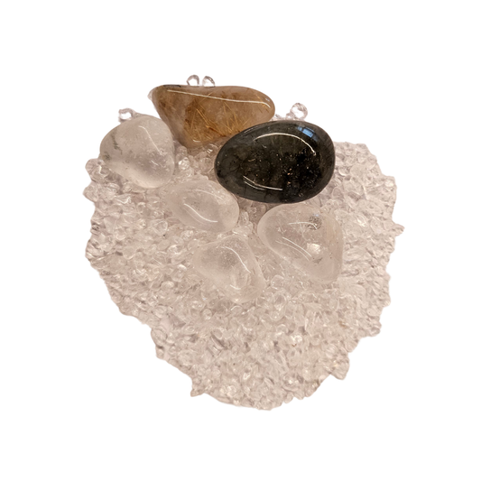 Labradorite-Rutil-Quarz-Mischung: Vianna's Blend 1 (160g)