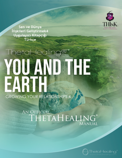 Handbuchcover „YOU AND THE EARTH“ (Theta Healing) mit türkischem Text