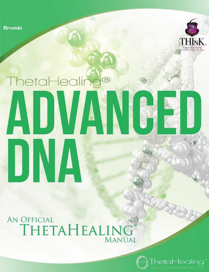 DNA-Handbuch von ThetaHealing, kroatische Version, „ADVANCED DNA“ auf Buchcover
