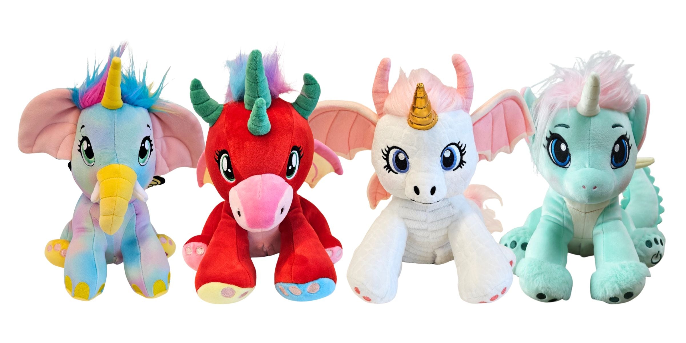 Toshi, Tobo, Twinkle und Tilly sitzen nebeneinander