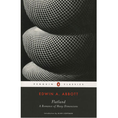 Buchcover mit Drahtgitter-Kurven, Aufschrift PENGUIN CLASSICS und EDWIN A. ABBOTT