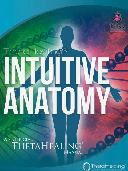 ThetaHealing Handbuch „Intuitive Anatomy“ mit menschlicher Silhouette auf dem Buchcover