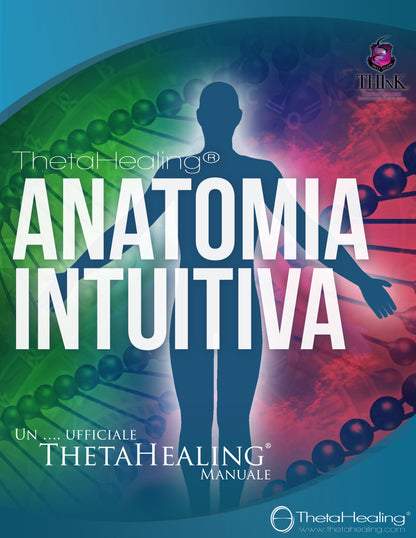 ThetaHealing Handbuch mit Schriftzug „ANATOMIA“ und menschlicher Silhouette auf dem Cover