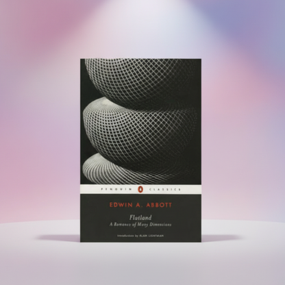Vollständiges Buchcover mit Drahtgitter-Kurven, PENGUIN CLASSICS und EDWIN A. ABBOTT